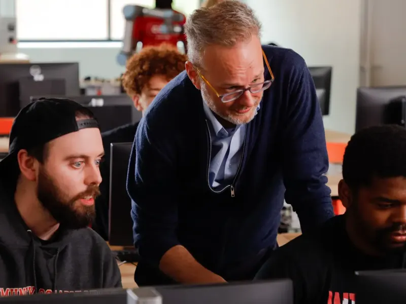 Students can get hands-on experience solving cybersecurity issues at the Community College of Allegheny County. Photo courtesy of CCAC